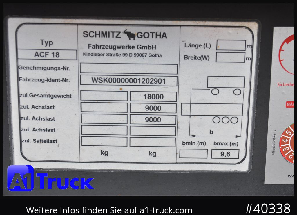 Roll-off/ Skip trailer SCHMITZ ACF 18 Luft SAF TüV 07-2026,: picture 7 Roll-off/ Skip trailer SCHMITZ ACF 18 Luft SAF TüV 07-2026,: picture 7