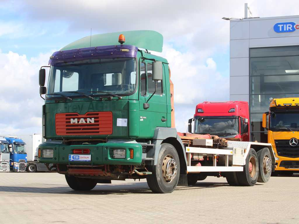MAN 26.414, EURO 3, 6X2, LIFT AXLE, HOOK CARRIER FOR CONTAINERS - Hook lift truck: picture 1 MAN 26.414, EURO 3, 6X2, LIFT AXLE, HOOK CARRIER FOR CONTAINERS - Hook lift truck: picture 1