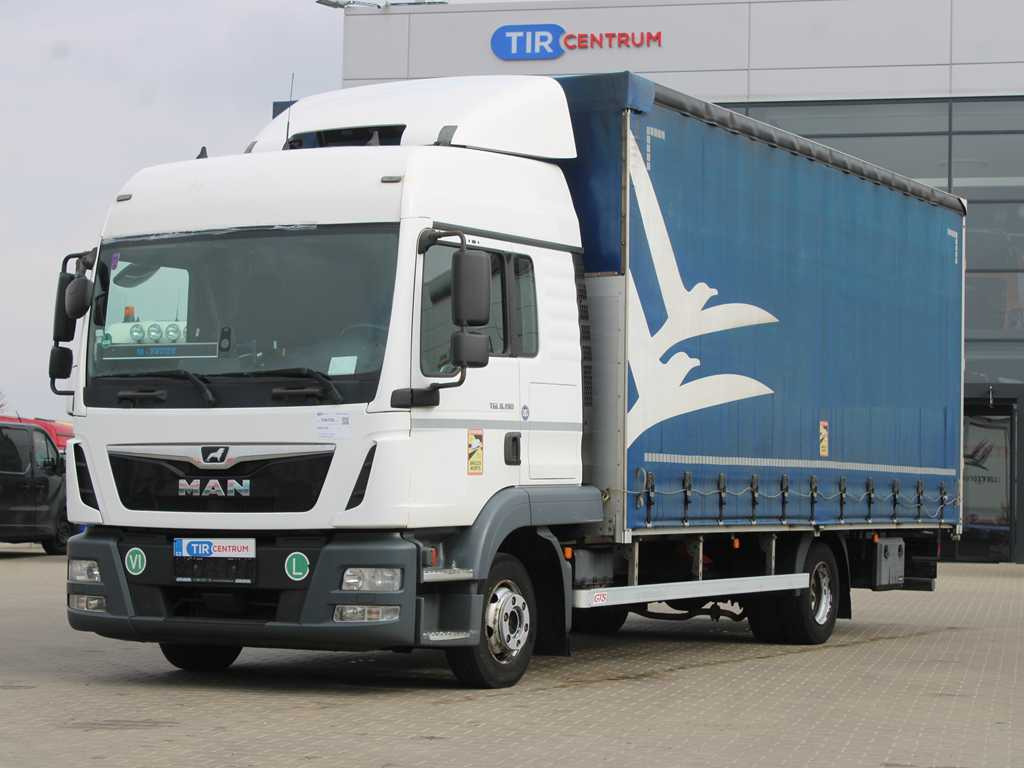 MAN TGL 8.190, EURO 6, TIRES 80% - Curtain side truck: picture 1 MAN TGL 8.190, EURO 6, TIRES 80% - Curtain side truck: picture 1