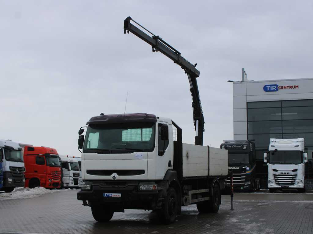 Renault Kerax 260.19, EURO 2, SIDE, HYDRAULIC ARM HIAB 112-2 - Dropside/ Flatbed truck, Crane truck: picture 1 Renault Kerax 260.19, EURO 2, SIDE, HYDRAULIC ARM HIAB 112-2 - Dropside/ Flatbed truck, Crane truck: picture 1