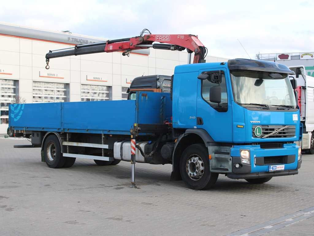 Volvo FE S 340 42R, EURO 5, CRANE FASSI F110A.22 - Dropside/ Flatbed truck, Crane truck: picture 2 Volvo FE S 340 42R, EURO 5, CRANE FASSI F110A.22 - Dropside/ Flatbed truck, Crane truck: picture 2