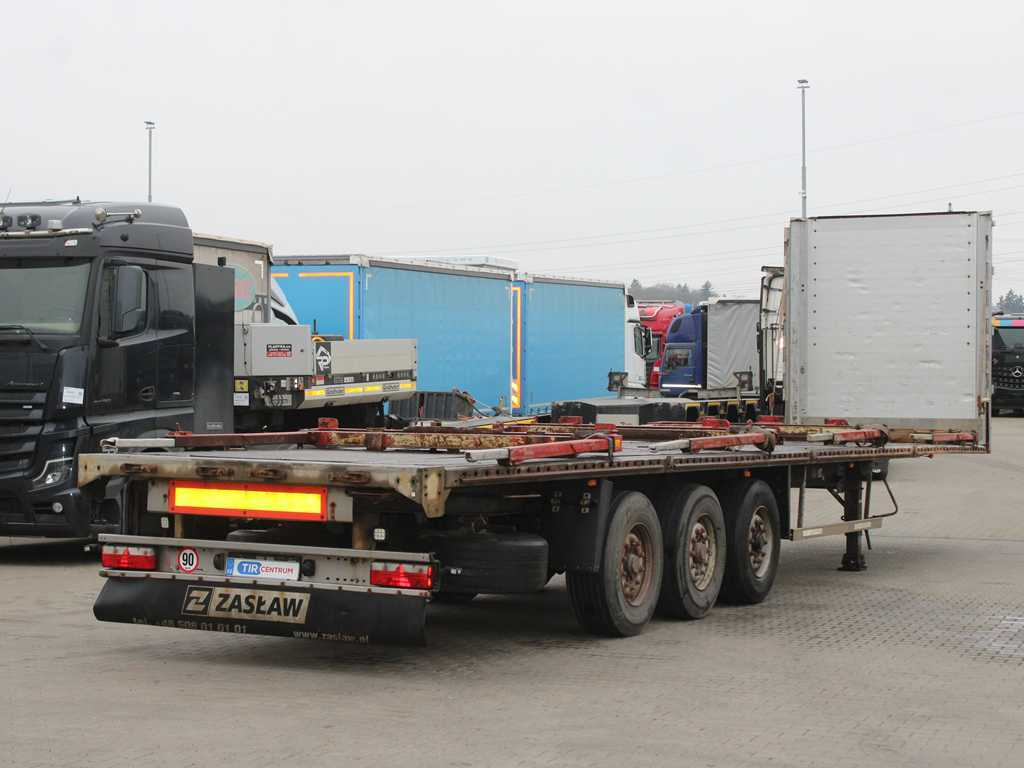 ZASŁAW D-651A, LIFTING AXLE - Dropside/ Flatbed semi-trailer: picture 4 ZASŁAW D-651A, LIFTING AXLE - Dropside/ Flatbed semi-trailer: picture 4