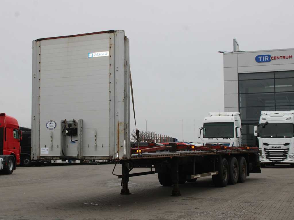 ZASŁAW D-651A, LIFTING AXLE - Dropside/ Flatbed semi-trailer: picture 1 ZASŁAW D-651A, LIFTING AXLE - Dropside/ Flatbed semi-trailer: picture 1