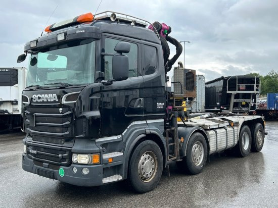 Scania R560 8x2, Schrottkran, E5, Lenk-Lift-Achse - Hook lift truck, Crane truck: picture 3 Scania R560 8x2, Schrottkran, E5, Lenk-Lift-Achse - Hook lift truck, Crane truck: picture 3