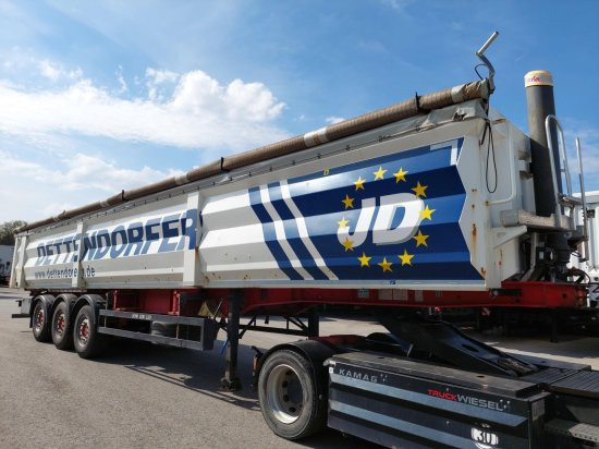 Schwarzmüller K10VLN3 Stahlmulde, Portaltüren, Alufelgen, Liftachse, 60m3 - Tipper semi-trailer: picture 5 Schwarzmüller K10VLN3 Stahlmulde, Portaltüren, Alufelgen, Liftachse, 60m3 - Tipper semi-trailer: picture 5