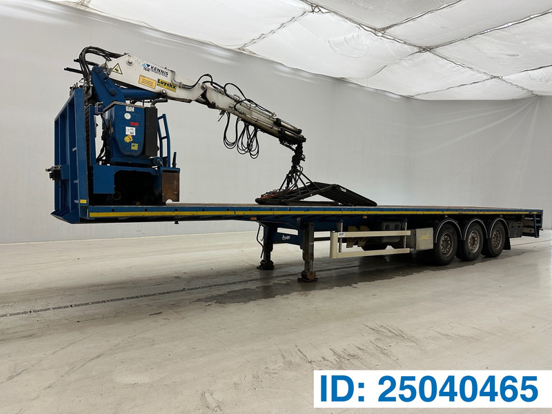 Royen Plateau + kraan - Dropside/ Flatbed semi-trailer: picture 1 Royen Plateau + kraan - Dropside/ Flatbed semi-trailer: picture 1