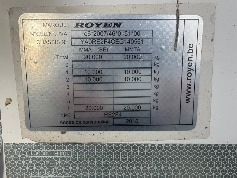 Dropside/ Flatbed trailer Royen RW2F4 2-ASSIGE OPEN LAADBAAK AANHANGWAGEN: picture 13 Dropside/ Flatbed trailer Royen RW2F4 2-ASSIGE OPEN LAADBAAK AANHANGWAGEN: picture 13