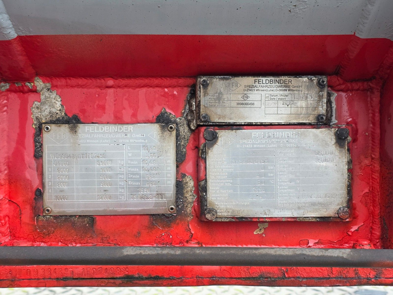 Tanker semi-trailer Feldbinder TSA 38.3 / Alu / ADR AT, FL / Lift / VOGELSANG: picture 37 Tanker semi-trailer Feldbinder TSA 38.3 / Alu / ADR AT, FL / Lift / VOGELSANG: picture 37