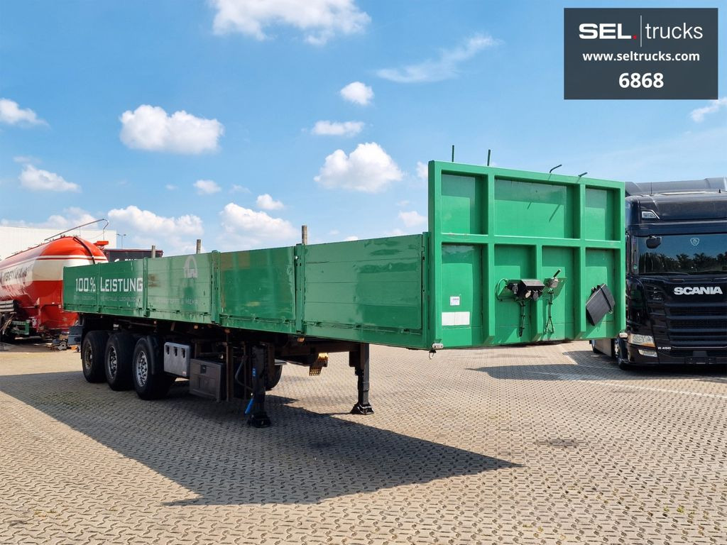 Gloria 35SA / Teleskop / Lenkachse Gloria 35SA / Teleskop /3 x Lenkachse - Dropside/ Flatbed semi-trailer: picture 3 Gloria 35SA / Teleskop / Lenkachse Gloria 35SA / Teleskop /3 x Lenkachse - Dropside/ Flatbed semi-trailer: picture 3