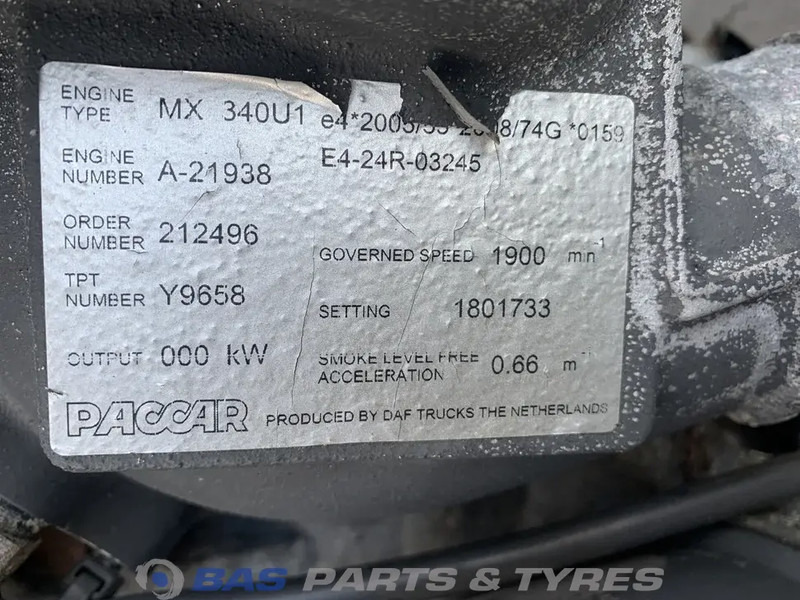 DAF XF105 Motor DAF MX340 U1 1813016 - Engine for Truck: picture 5 DAF XF105 Motor DAF MX340 U1 1813016 - Engine for Truck: picture 5