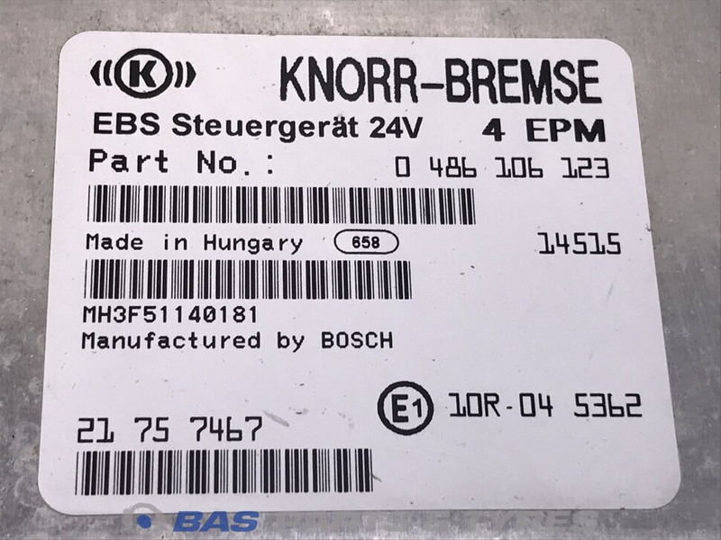 Volvo Regeleenheid EBS Volvo 21377527 - ECU for Truck: picture 2 Volvo Regeleenheid EBS Volvo 21377527 - ECU for Truck: picture 2