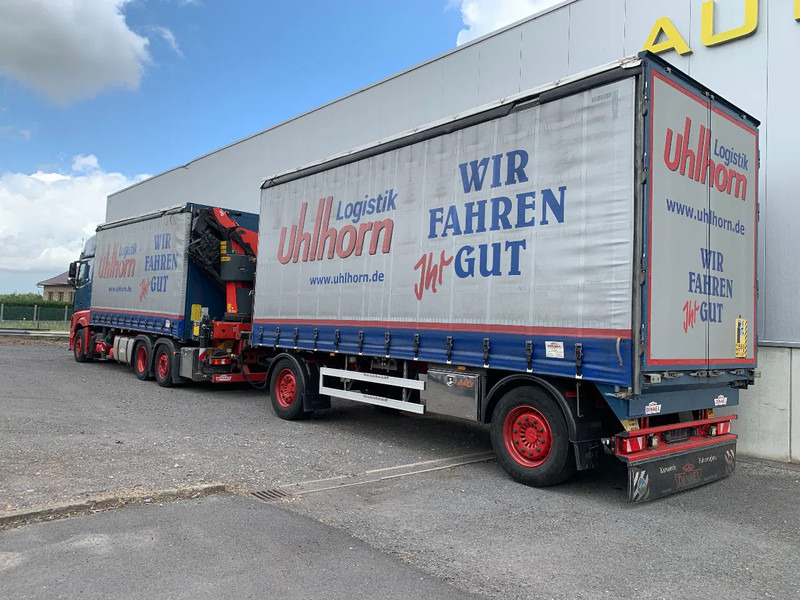 Mercedes-Benz Actros 2548 6X2 + Aanhanger*Palfinger crane*Cruise control*Airco* - Curtain side truck, Crane truck: picture 2 Mercedes-Benz Actros 2548 6X2 + Aanhanger*Palfinger crane*Cruise control*Airco* - Curtain side truck, Crane truck: picture 2