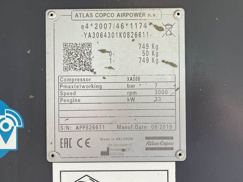 Atlas-Copco XAS 88 KD - N - Air compressor: picture 5 Atlas-Copco XAS 88 KD - N - Air compressor: picture 5