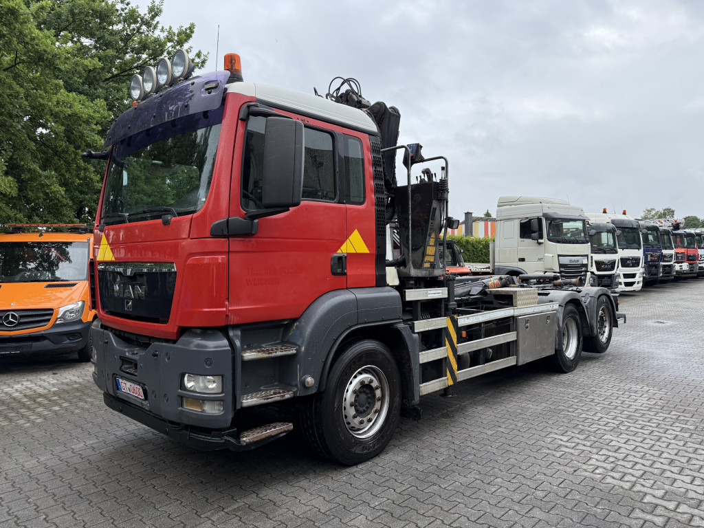 MAN TGS 26.360 6X2 Haken mit Kran HMF 1643Z - Hook lift truck, Crane truck: picture 1 MAN TGS 26.360 6X2 Haken mit Kran HMF 1643Z - Hook lift truck, Crane truck: picture 1
