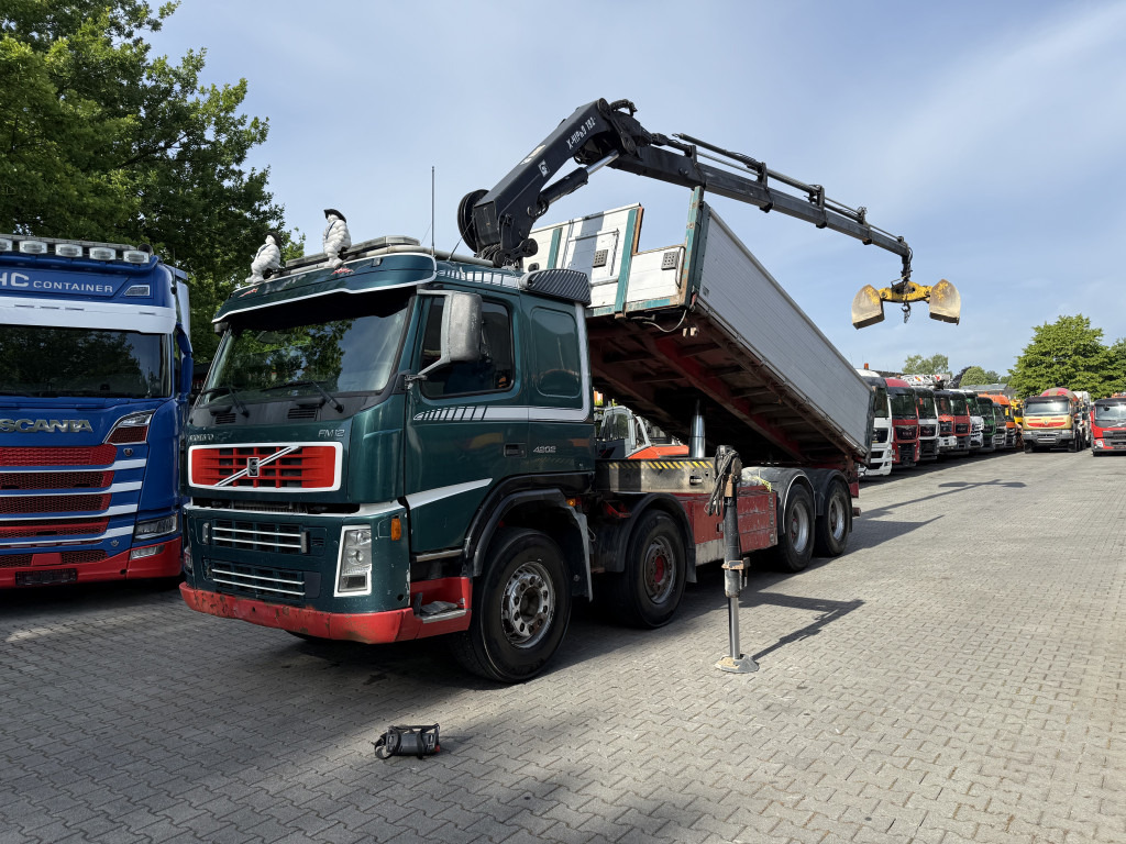 Tipper, Crane truck Volvo FM12 420 8X4 Kipper Kran Hiab 192-4: picture 1