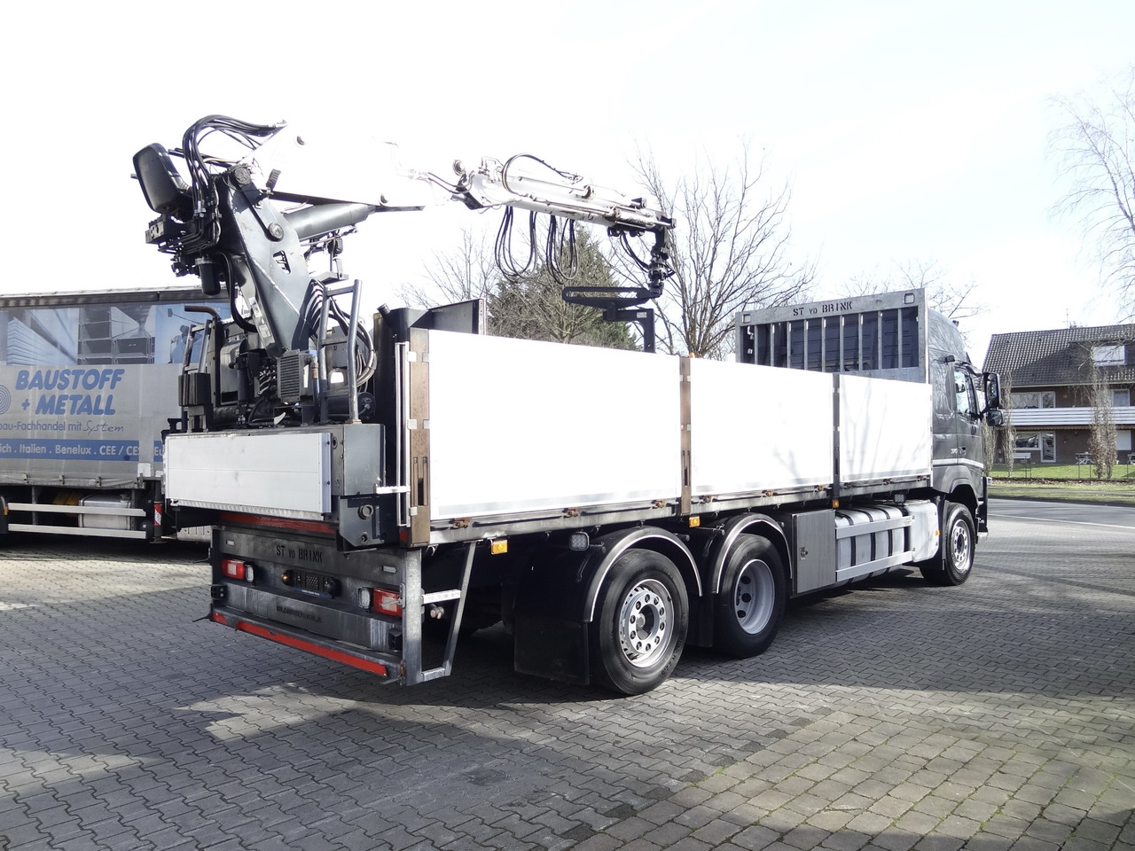 Crane truck, Dropside/ Flatbed truck Volvo FM370 6X2*4 Kennis K14 Kran: picture 10