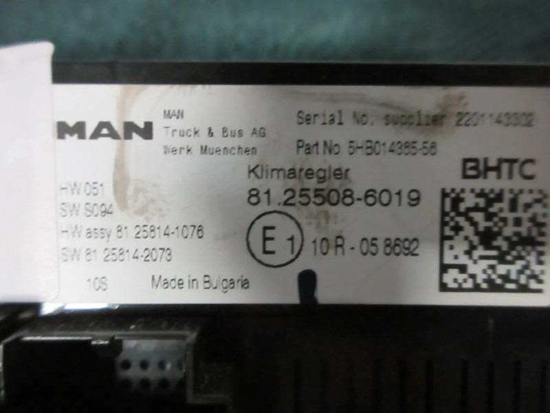 MAN 81.25508-6019 KANCHELBEDIENING MAN 18.470 TGX EURO 6 MODEL 2023 - Electrical system for Truck: picture 5 MAN 81.25508-6019 KANCHELBEDIENING MAN 18.470 TGX EURO 6 MODEL 2023 - Electrical system for Truck: picture 5