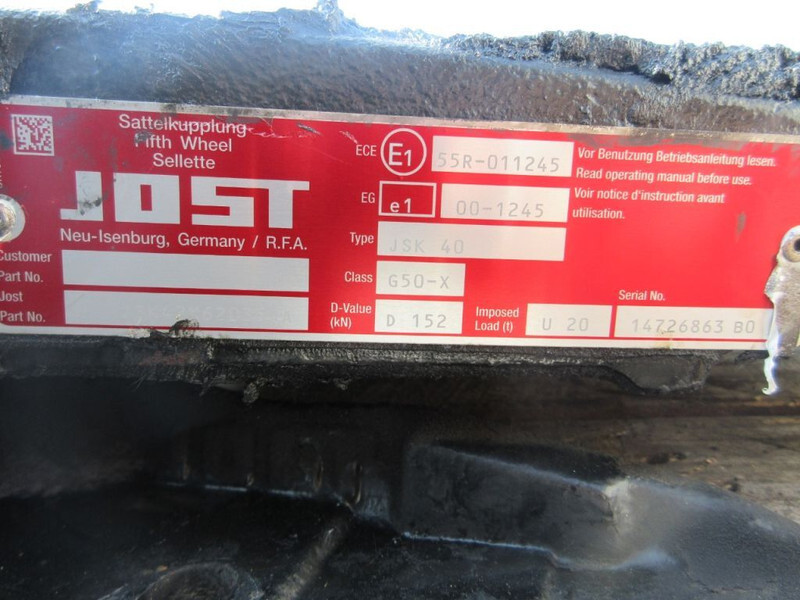 Jost JOST 40 / G50-X D 152 JOST 40 / G50-X D 152 IVECO S WAY MODEL 2021 - Fifth wheel coupling for Truck: picture 5 Jost JOST 40 / G50-X D 152 JOST 40 / G50-X D 152 IVECO S WAY MODEL 2021 - Fifth wheel coupling for Truck: picture 5