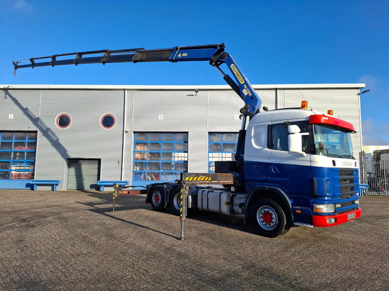 Scania 114G-380 / PALFINGER PK27000 / 16.8 METER / REMOTE / LIFT+LENKACHSE / 635772 KM / MANUAL / EURO-3 / 2002 - Crane truck: picture 4 Scania 114G-380 / PALFINGER PK27000 / 16.8 METER / REMOTE / LIFT+LENKACHSE / 635772 KM / MANUAL / EURO-3 / 2002 - Crane truck: picture 4