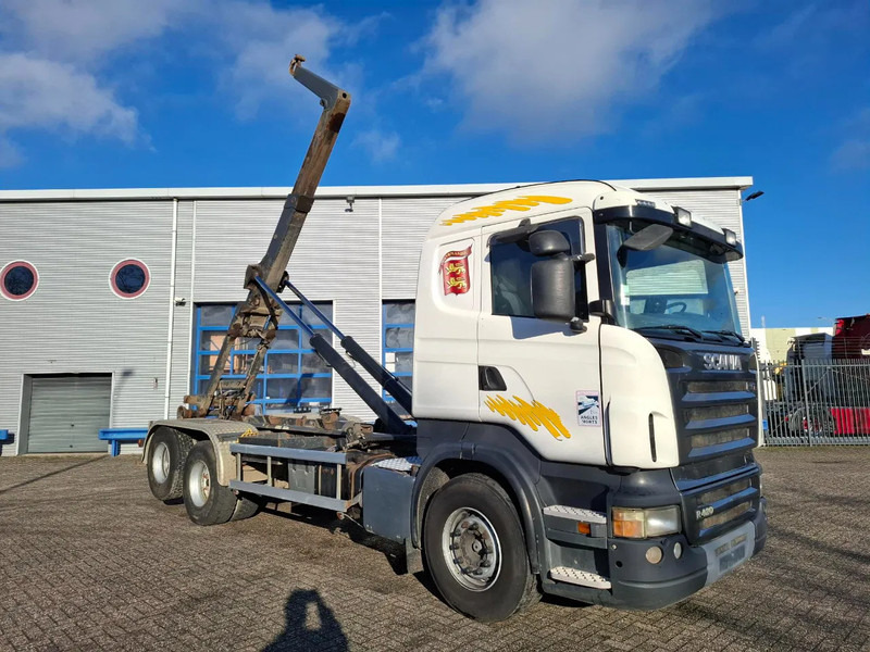 Scania R420 / RETARDER / HIAB MULTILIFT 21 TON / LIFT AXLE / MANUAL / EURO-4 / 2007 - Cable system truck: picture 4 Scania R420 / RETARDER / HIAB MULTILIFT 21 TON / LIFT AXLE / MANUAL / EURO-4 / 2007 - Cable system truck: picture 4