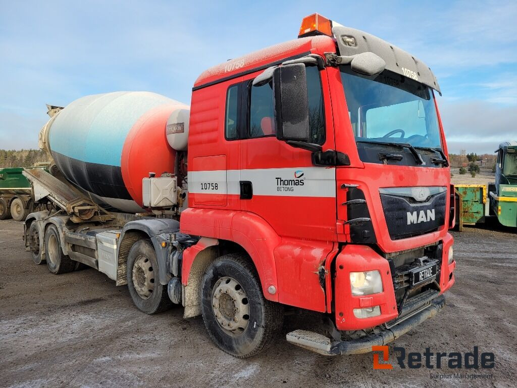 Betongbil 4-axlig Betongroterare MAN TGS 35.400 8X2-4 BL Euro 6 - Concrete mixer truck: picture 3 Betongbil 4-axlig Betongroterare MAN TGS 35.400 8X2-4 BL Euro 6 - Concrete mixer truck: picture 3