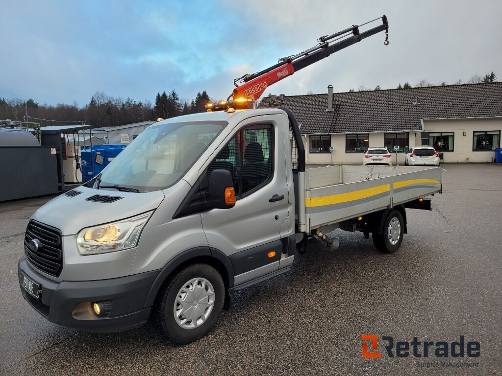Lätt lastbil med flak och kran , Ford Transit 350 2.2 TDCi - Car: picture 1 Lätt lastbil med flak och kran , Ford Transit 350 2.2 TDCi - Car: picture 1