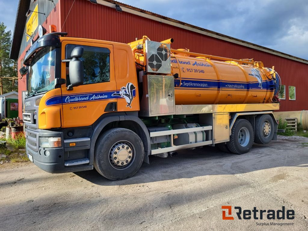 Scania P360 Slamsuger med spyleutstyr – 2011 - Tanker truck: picture 1 Scania P360 Slamsuger med spyleutstyr – 2011 - Tanker truck: picture 1