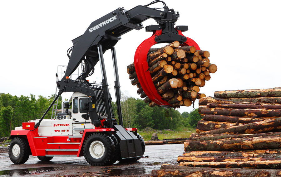 Svetruck TMF 12/9 HB / 1 Owner / Elme Spreader / Wood LOG A RM - Reach stacker: picture 1 Svetruck TMF 12/9 HB / 1 Owner / Elme Spreader / Wood LOG A RM - Reach stacker: picture 1