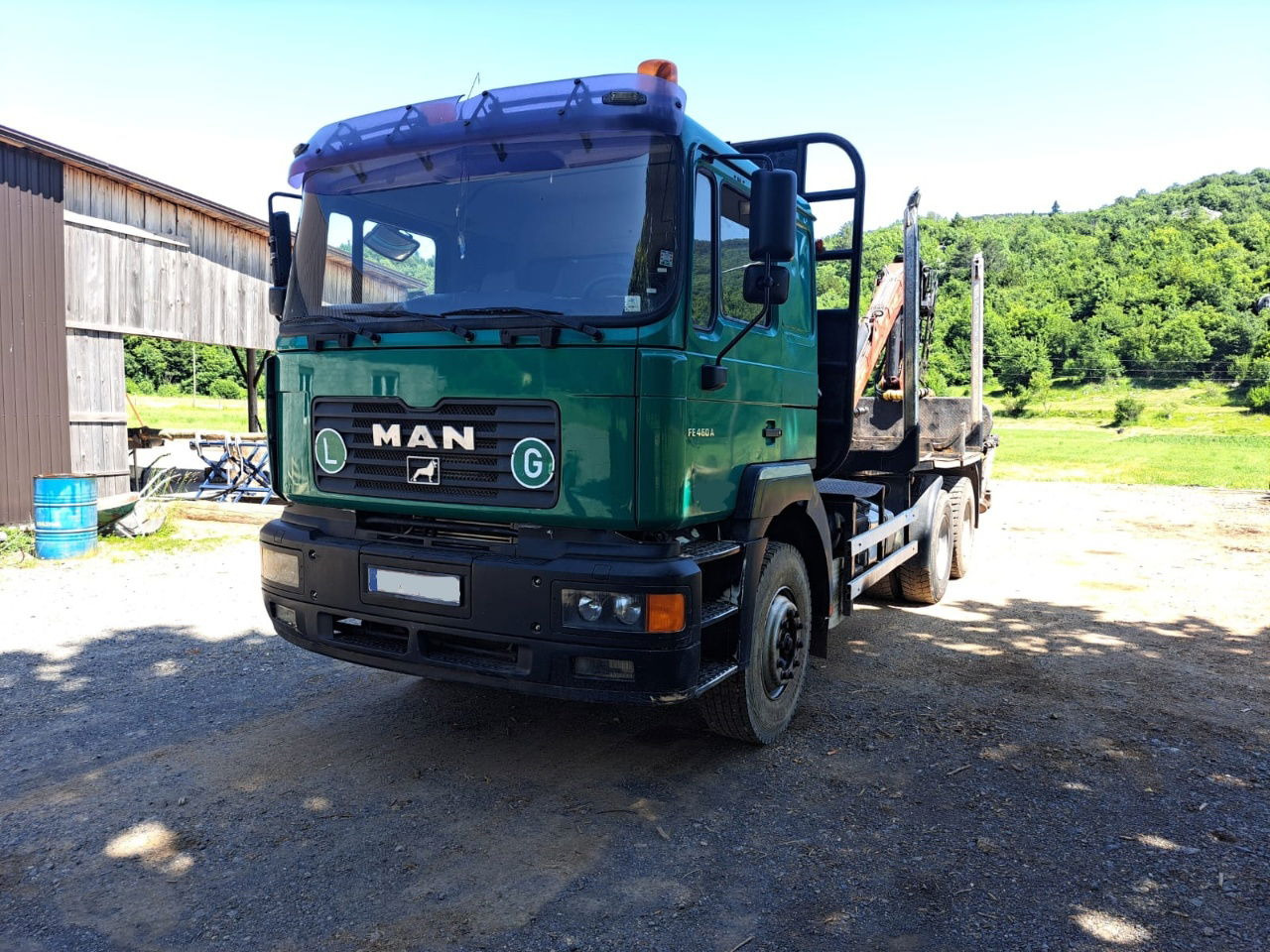 MAN 33.464 6x4 forest truck - Complete Spring - Epsilon E128 + scissors - Timber truck: picture 1 MAN 33.464 6x4 forest truck - Complete Spring - Epsilon E128 + scissors - Timber truck: picture 1