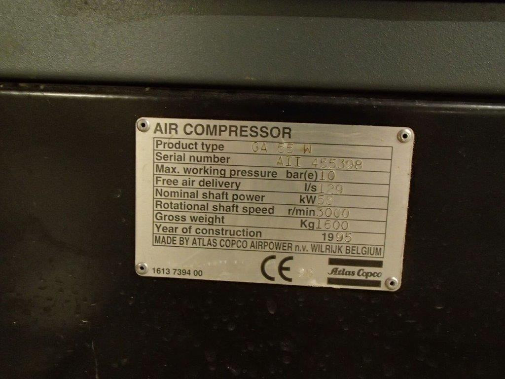 Frequency controlled screw compressor Atlas Copco GA 55 W - Air compressor: picture 2 Frequency controlled screw compressor Atlas Copco GA 55 W - Air compressor: picture 2