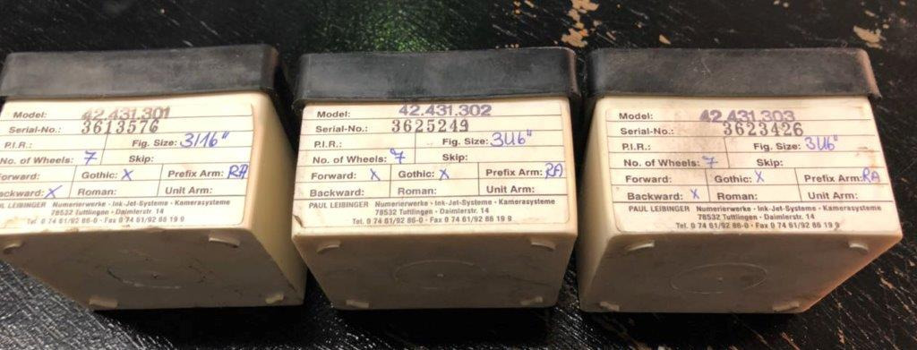 Leibinger numbering machines for GTO 52 or GTO 46 or also SM 52 - Spare parts for Printing machinery: picture 1 Leibinger numbering machines for GTO 52 or GTO 46 or also SM 52 - Spare parts for Printing machinery: picture 1