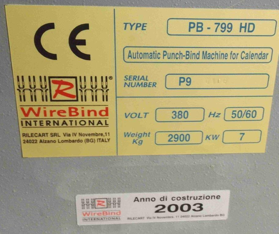 Binding machine calendar or wire punch and binding automat Rilecart PB-799 HD: picture 8