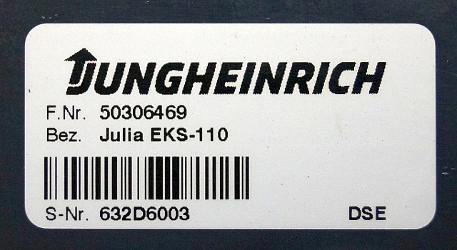 Jungheinrich 50306469 | display for EKS 110 Julia display sn. 632D6003 - Dashboard for Material handling equipment: picture 3 Jungheinrich 50306469 | display for EKS 110 Julia display sn. 632D6003 - Dashboard for Material handling equipment: picture 3