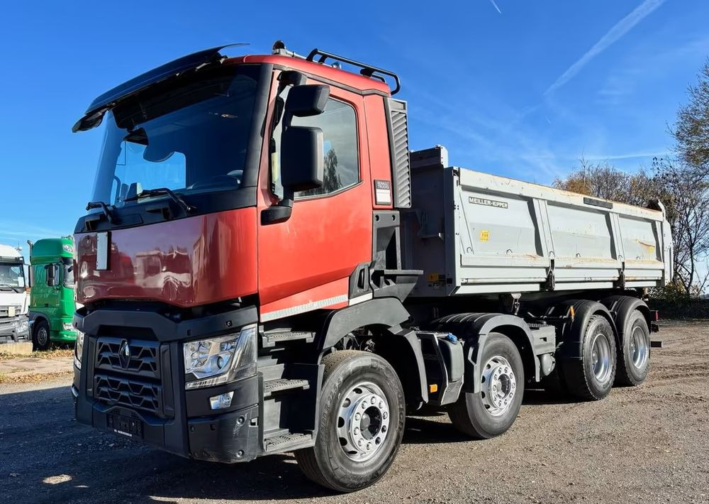 Renault C450 Comfort – 8x4 – Bordmatik – Wywrotka trójstronna - Meiller – ServoTwin – Euro 6 – Tylko 215.704 km !! - Tipper: picture 1 Renault C450 Comfort – 8x4 – Bordmatik – Wywrotka trójstronna - Meiller – ServoTwin – Euro 6 – Tylko 215.704 km !! - Tipper: picture 1