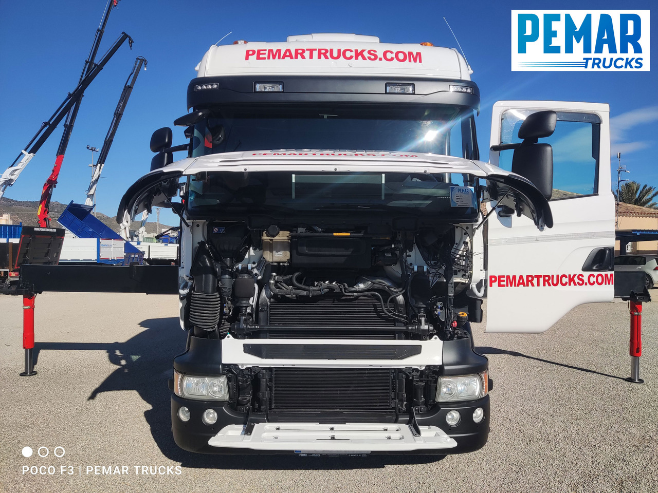 Crane truck SCANIA R 450 6X2 GRUA HMF 5020 K-5 CJA FIJA - BDF - PLATAFORMA EURO 6: picture 33