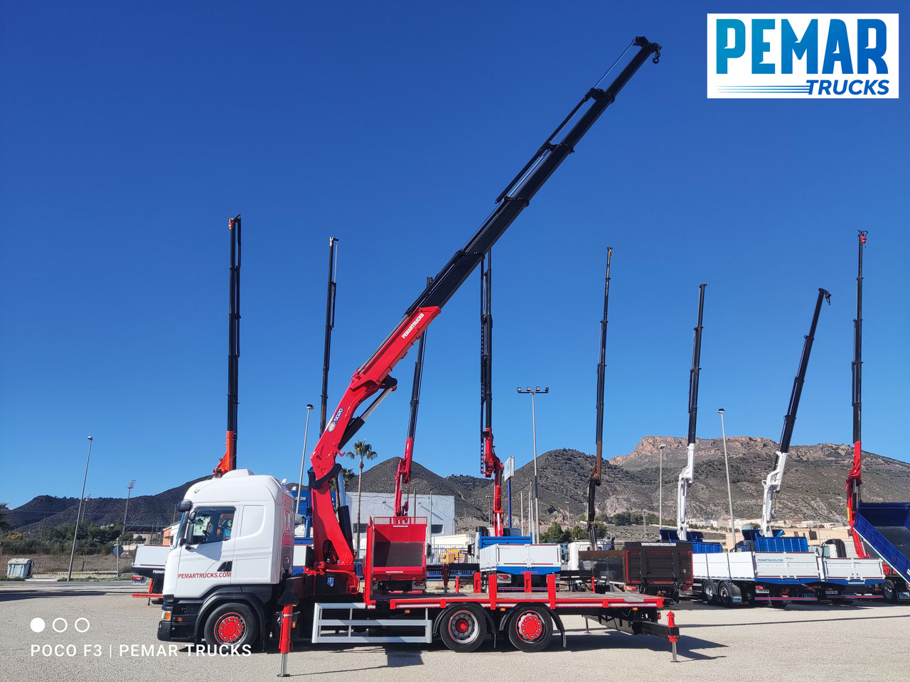 SCANIA R 450 6X2 GRUA HMF 5020 K-5 CJA FIJA - BDF - PLATAFORMA EURO 6 - Crane truck: picture 5 SCANIA R 450 6X2 GRUA HMF 5020 K-5 CJA FIJA - BDF - PLATAFORMA EURO 6 - Crane truck: picture 5