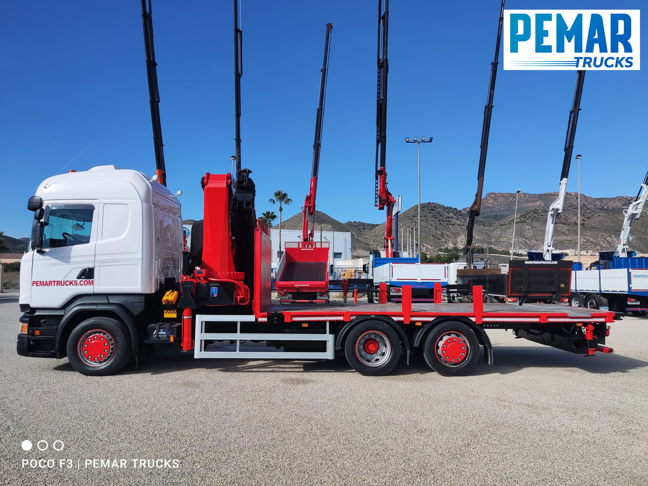Crane truck SCANIA R 450 6X2 GRUA HMF 5020 K-5 CJA FIJA - BDF - PLATAFORMA EURO 6: picture 19