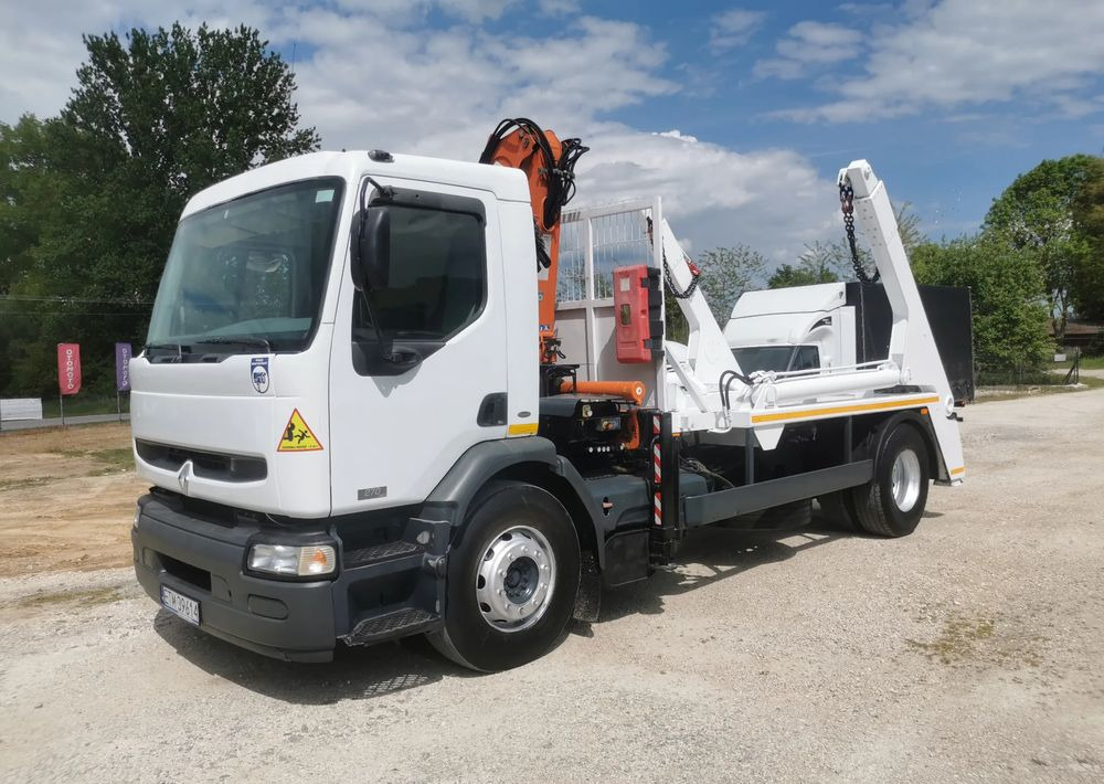Renault Premium 270DCi + żuraw HDS Atlas 105.2 + Bramowiec MEILLER 12t Kontener - Skip loader truck, Crane truck: picture 1 Renault Premium 270DCi + żuraw HDS Atlas 105.2 + Bramowiec MEILLER 12t Kontener - Skip loader truck, Crane truck: picture 1
