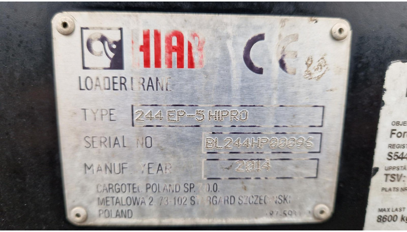 Hiab 244 EP-5 Hipro - Truck mounted crane for Truck: picture 5 Hiab 244 EP-5 Hipro - Truck mounted crane for Truck: picture 5