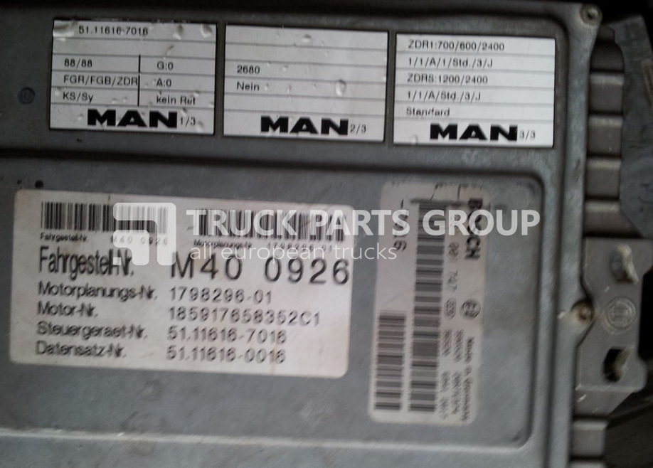 MAN ECU EDC, engine control unit 4 series , L2000, 51116167173, 5111 control unit - ECU for Truck: picture 4 MAN ECU EDC, engine control unit 4 series , L2000, 51116167173, 5111 control unit - ECU for Truck: picture 4