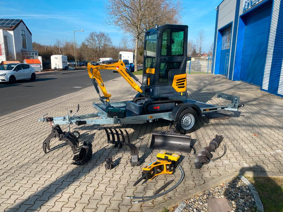 Minibagger BK950KS + Anhänger + Zubehör *INKL.19% MWST*BERGER KRAUS*KABINE*SOFORT!* - Mini excavator, Trailer: picture 2 Minibagger BK950KS + Anhänger + Zubehör *INKL.19% MWST*BERGER KRAUS*KABINE*SOFORT!* - Mini excavator, Trailer: picture 2