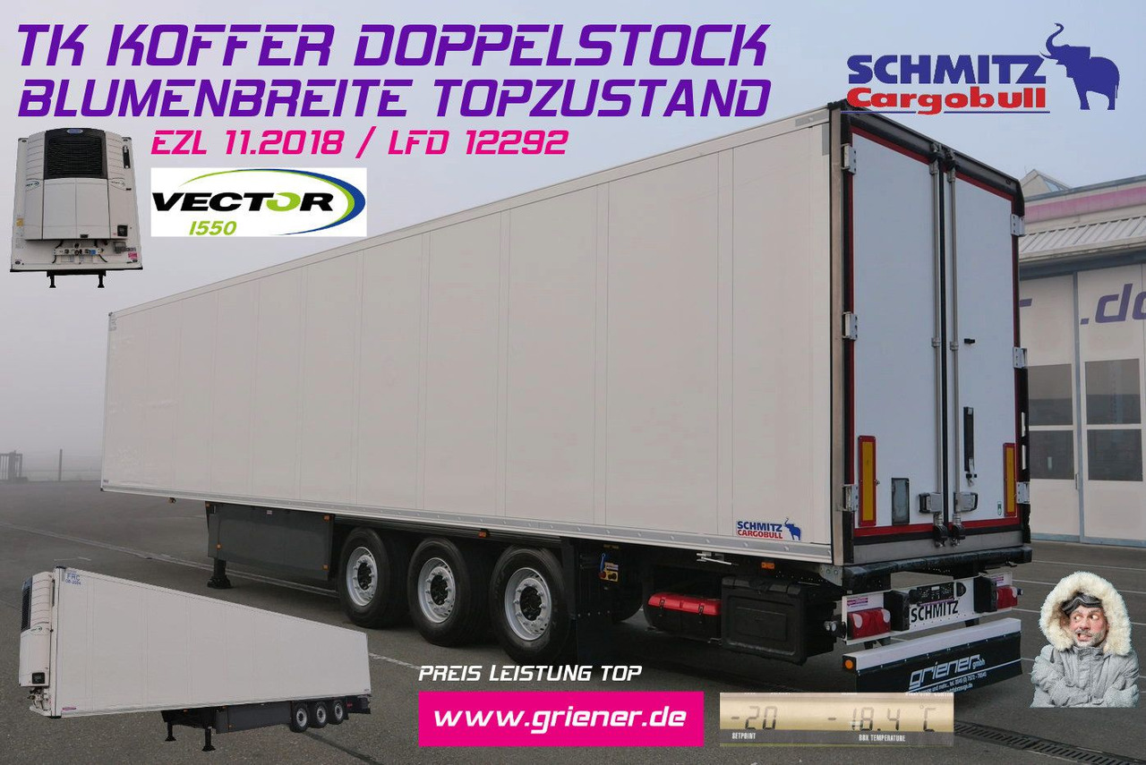 Schmitz Cargobull SKO 24/CARRIER 1550/DOPPELSTOCK/BLUMEN 258tsd km - Refrigerator semi-trailer: picture 1 Schmitz Cargobull SKO 24/CARRIER 1550/DOPPELSTOCK/BLUMEN 258tsd km - Refrigerator semi-trailer: picture 1
