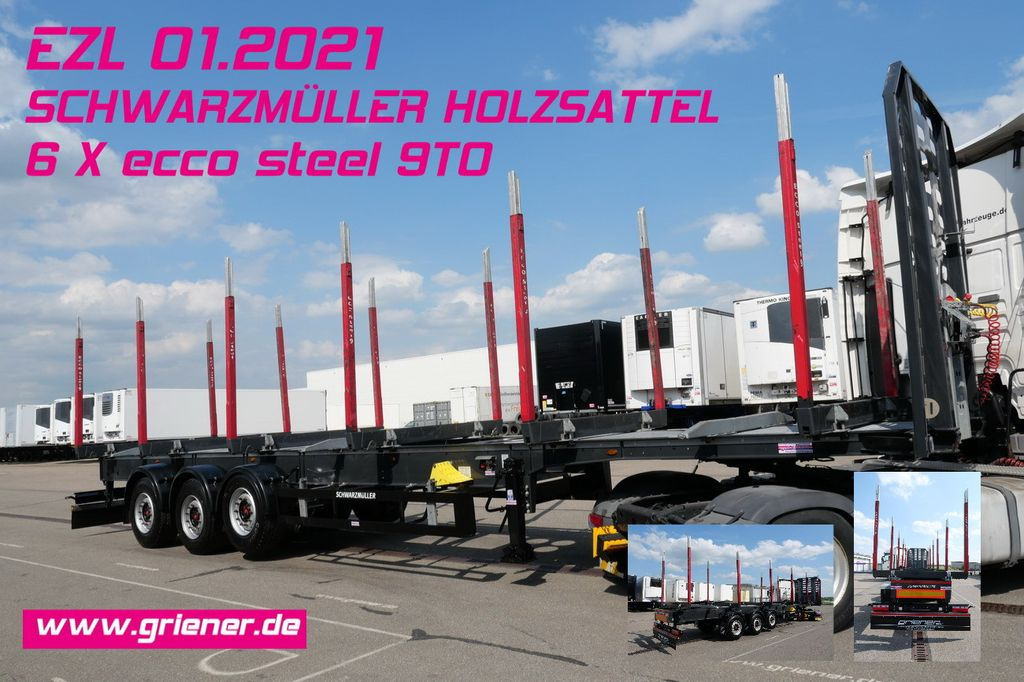 Schwarzmüller Y serie /RUNGENSATTEL HOLZ ECCO STEEL 9to /6x - Timber semi-trailer: picture 1 Schwarzmüller Y serie /RUNGENSATTEL HOLZ ECCO STEEL 9to /6x - Timber semi-trailer: picture 1