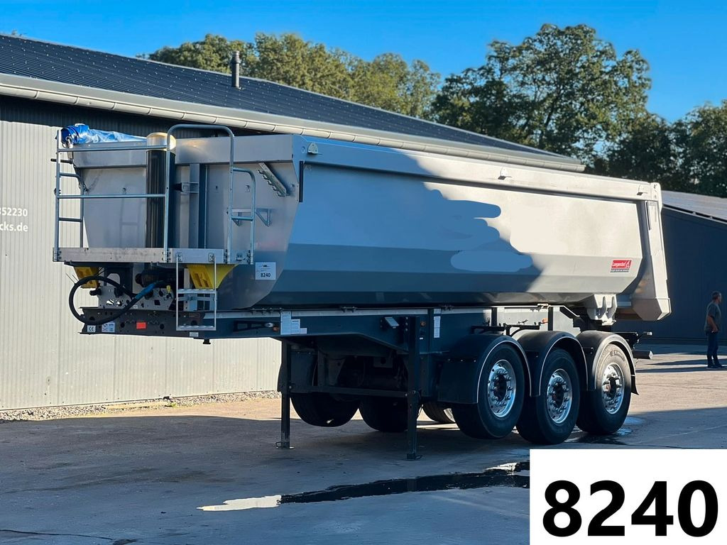 Tipper semi-trailer Langendorf SKS HS24 Stahlmulde Lift Achse ALU: picture 1
