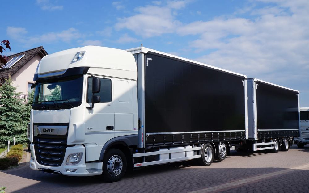 DAF XF 480 EURO 6 ZESTAW TANDEM PRZEJAZDOWY 120 M3 7,7 M + 7,7 M WECON - Curtain side truck: picture 2 DAF XF 480 EURO 6 ZESTAW TANDEM PRZEJAZDOWY 120 M3 7,7 M + 7,7 M WECON - Curtain side truck: picture 2