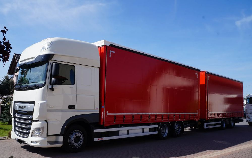 DAF XF 480 EURO 6 ZESTAW TANDEM PRZEJAZDOWY 120 M3 7,8 M + 7,8 M WECON - Curtain side truck: picture 2 DAF XF 480 EURO 6 ZESTAW TANDEM PRZEJAZDOWY 120 M3 7,8 M + 7,8 M WECON - Curtain side truck: picture 2