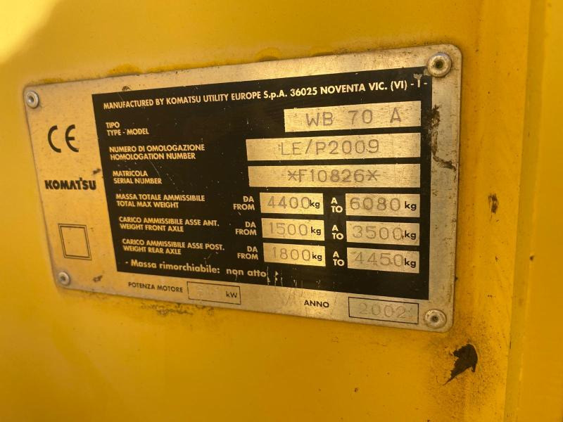 KOMATSU Tractopelle WB70 (NET DE TVA) leasing KOMATSU Tractopelle WB70 (NET DE TVA): picture 13 KOMATSU Tractopelle WB70 (NET DE TVA) leasing KOMATSU Tractopelle WB70 (NET DE TVA): picture 13