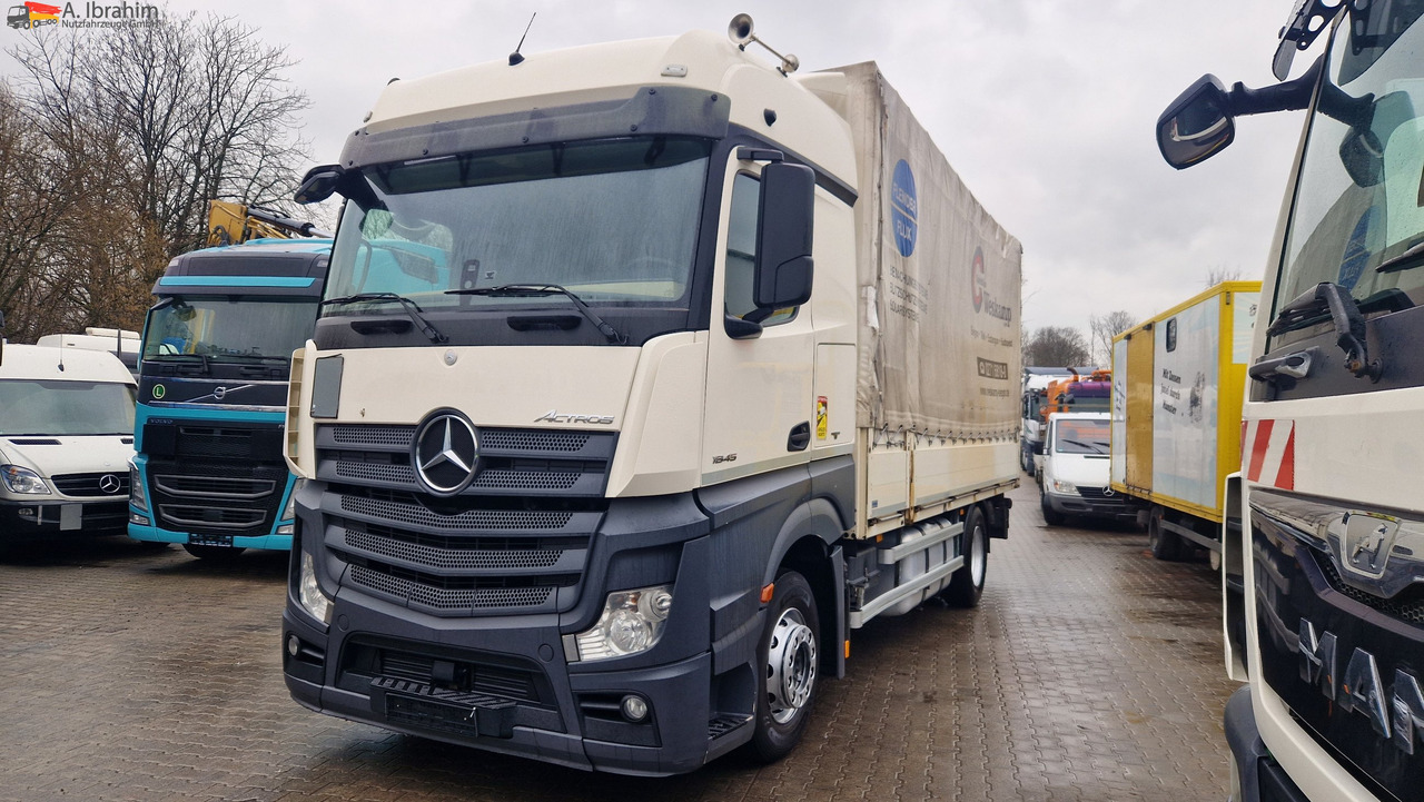 Mercedes-Benz 1845 Retarder Klima, Kühlschrank Edscha, Retarder, LBW, Zustand gut - Curtain side truck: picture 1 Mercedes-Benz 1845 Retarder Klima, Kühlschrank Edscha, Retarder, LBW, Zustand gut - Curtain side truck: picture 1