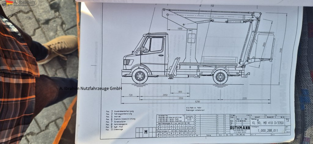 Mercedes-Benz 410D Ruthmann KL 90 Topzustand UVV gültig - Truck mounted aerial platform: picture 5 Mercedes-Benz 410D Ruthmann KL 90 Topzustand UVV gültig - Truck mounted aerial platform: picture 5