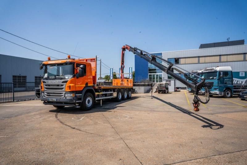 Scania P 410 + PALFINGER PK22002/5 EXT. - Dropside/ Flatbed truck, Crane truck: picture 1 Scania P 410 + PALFINGER PK22002/5 EXT. - Dropside/ Flatbed truck, Crane truck: picture 1
